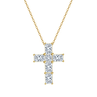 Collier pendentif en moissanite classique Rinntin SMON12, design élégant à coupe baguette, argent sterling 925, bijoux fins pour femmes