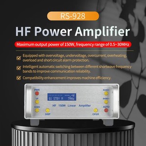 เครื่องขยายเสียงคลื่นสั้น SDR รุ่น Rs-928 กำลังไฟ 150 วัตต์ ใช้ไฟ DC13.8v สำหรับวิทยุ <span class=keywords><strong>FM</strong></span> <span class=keywords><strong>AM</strong></span> CW  ความถี่ 0.5~30MHz - Product Image 3