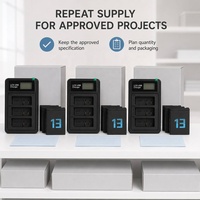 Chargeur de batterie HER-13 pour GoPro HERO 13 Black, boîtier de charge à 3 emplacements, USB C, boîte de charge triple pour batterie, accessoire pour caméra d'action