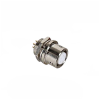 Adaptateur de connecteur circulaire métallique XS12 IP65 IEC/EN 61984 BNC en laiton, mâle/femelle, raccordement push-pull, 4 broches, alimentation aéronautique