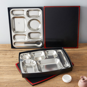 Lonchera Rectangular de Acero Inoxidable Estilo Japonés con Tapa, Apta para Alimentos, para la Escuela o para Llevar - Product Image 1