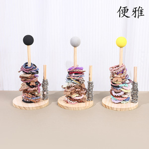 Élastiques à cheveux en stock, élastiques en caoutchouc, présentoir à fleurs, cordon perlé, bracelet, rangement, accessoires pour cheveux et présentoir de stand - Product Image 2