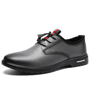 Formale uomini piatto tomaia in pelle antiscivolo in gomma non macinare piedi degli uomini delle donne del cuoio genuino ufficio classica scarpe mans vestito casuale - Product Image 1