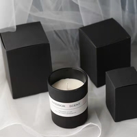 Bocaux en verre pour bougies avec logo personnalisé, couvercle et boîtes cadeaux en papier recyclé pour l'emballage de cosmétiques et de masques faciaux, type boîte pliante