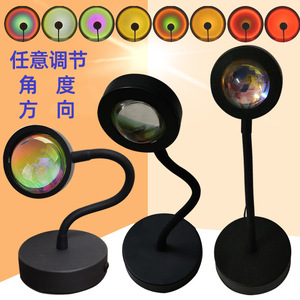 Sunset Lamp <b>LED</b> Desk <b>Light</b> <b>USB</b> Flexible Neck Remote Control Atmosphere Lamp Night <b>Light</b> - Product Image 2