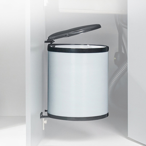 8L/14L Under Sink Trash Can with Cover and <strong>Wheelie</strong> <strong>Bin</strong> Pressing Type Style Garbage/home Kitchen Trash Can - Product Image 1