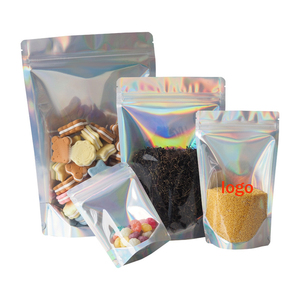 Custom printed tea storage stand up zipper bag aluminum foil plastic pouch herb mylar ziplock bags