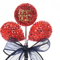 Ornement de voiture en forme de ballon de confession, incrusté de strass et de diamants, mignon et créatif, en argile polymère scintillante, fait main, flacon de parfum, Yiwu
