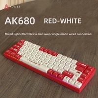 Clavier mécanique filaire AJAZZ AK680 E-sports, clavier mécanique de jeu pour ordinateur avec éclairage RVB interchangeable à chaud