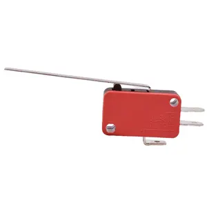 Interruptor momentâneo do limite de 16a 250v, micro interruptor t85 5e4 SH3-3 preto/vermelho com 2 pinos e alça longa