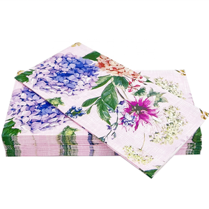 Khăn giấy ăn dùng một lần in hoa chất lượng cao, màu cá hồi, dùng cho kỹ thuật decoupage - Product Image 2