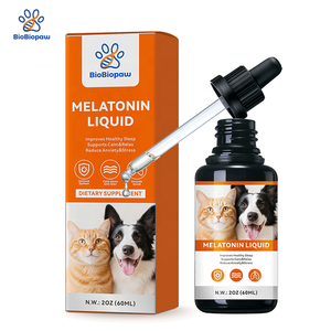 Melatonin tetes untuk hewan peliharaan suplemen kesehatan tidur 60ml mendukung cairan tenang untuk anjing kucing Melatonin cair OEM ODM - Product Image 1