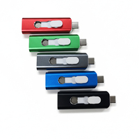 Nouveauté Clé USB OTG à double port personnalisée Push Pull 2 en 1 pour téléphones mobiles Clé USB-C Mémoire flash Stick métallique OTG U Disk