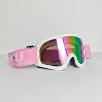 Masque de ski double couche anti-buée, tendance, avec logo personnalisé, anti-sable, protection UV améliorée, verres interchangeables pour l'extérieur
