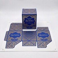 Boîte à bougies parfumées de luxe du Moyen-Orient, boîte cadeau rigide personnalisée avec fenêtre en feuille d'or pour les marques de bougies haut de gamme