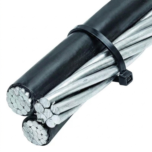 600V Triplex Service Drop ABC Cable 4AWG Aluminum ACSR XLPE Insulated Overhead Low Voltage Cable ASTM B230 Compliant