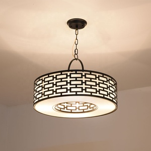 Fine Art Fabriqué À La Main Plafonnier Luminaire Éclairage LED <span class=keywords><strong>Allegretto</strong></span> Tambour Carré Anneau Pendentif Lumière - Product Image 4