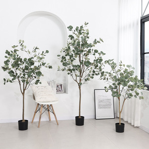 Artificial Eucalyptus <b>Tree</b> 120cm 150cm 180cm High Simulation Silk Flower Floor <b>Standing</b> Potted Plant Home Office Decor - Product Image 1