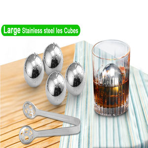 Ice Sphere Cubes Beverage Chilling Rock Whisky Stones Wieder verwendbare Kühlung Edelstahl Ice Balls für Whisky Beer Wine - Product Image 5