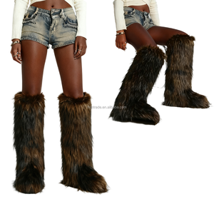 BUSY GIRL RS9253 <span class=keywords><strong>armée</strong></span> vert bottes personnalisées femmes vert fausse fourrure bottes au genou chaud chaussures d'hiver bottes pour la fête quotidienne hiver - Product Image 1