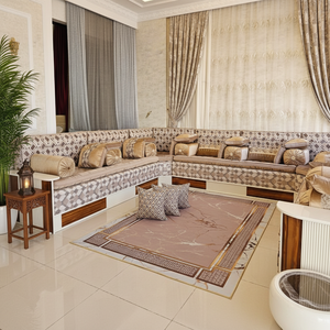 Sofá estilo Majlis árabe, diseño clásico, elegante conjunto para sala de estar, asientos de esquina de lujo, diseño que ahorra espacio - Product Image 3