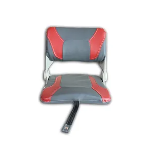 Asiento de barco de pesca plegable portátil con logotipo de color personalizado asiento de barco de lubina roja gris suspensión trasera asiento de yate de barco marino