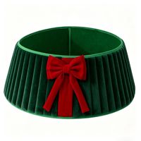 Collier de sapin de Noël rustique de luxe en fausse fourrure pelucheuse avec nœud, jupe de sapin douce style bohème, décoration de Noël