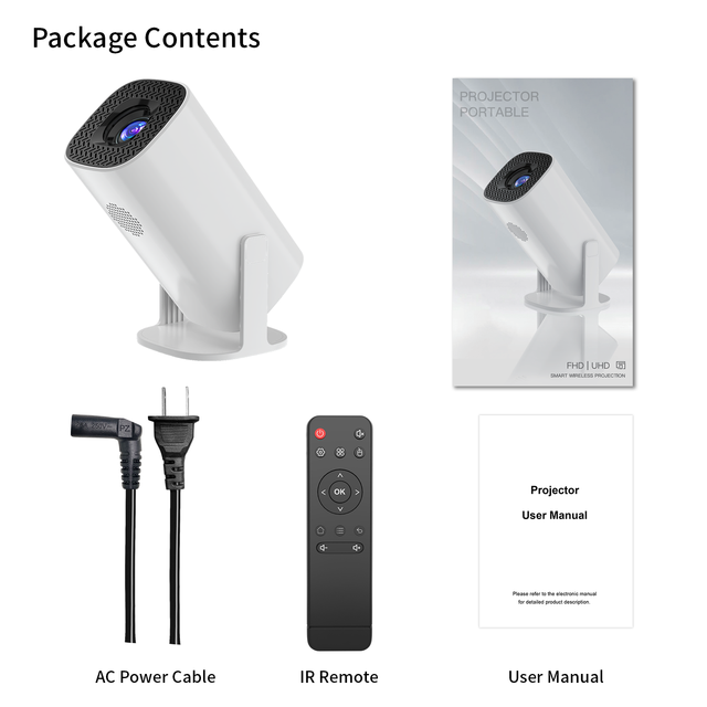 2024 Newest Portable Home Theater Mini Pocket Smart Android11 150 ANSI Lumen Proyector 1080P HD Multimedia Projector P30