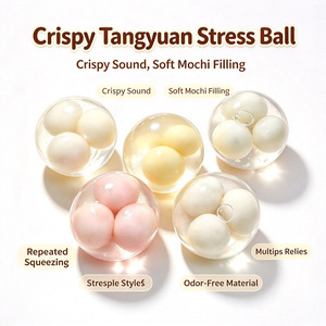 Custom logo TPR Silicone Ball Crispy Handmade Stress Relief Strawberry <b>Chocolate</b> <b>Crunch</b> Sound Squeeze Creative Fidget Toy Boys - Product Image 3