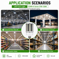Luz LED tipo maíz 150lm/W de amplio voltaje UL CE ERP para jardín, calle y reacondicionamiento, venta al por mayor