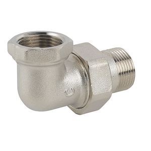 Raccordo Curvo MF a Seduta Piatta 2 Pollici in Ottone Nichelato per Tubi Idraulici - Product Image 1