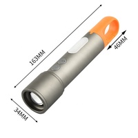 Lampe torche LED de poche rechargeable QXMOVING en alliage d'aluminium, étanche, blanche, rouge, verte, bleue, 4 couleurs, pour le camping en plein air, avec crochet