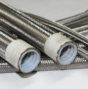 Шланг Haofa из плетеной нержавеющей стали с PTFE-оболочкой - химически стойкая гибкая трубка для транспортировки жидкостей - Product Image 4