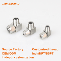Raccord de compression forgé à double ferrule en acier inoxydable 316 304, Union égale, Té, Coude, Connecteur cannelé, Tête hexagonale, Faible profil