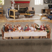 Catholique La Dernière Cène Figurine Jésus Thème Résine Statue Religieuse
