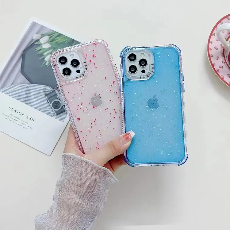 Dream เคสโทรศัพท์มือถือสามในหนึ่งสีโปร่งใสบวกลายจุดหมึกสำหรับ iPhone