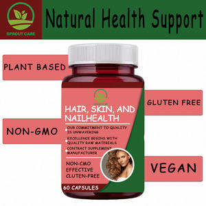 Cápsulas Veganas para Cabello, Piel y Uñas para Adultos, Biotina, Zinc, Hierro, Saw Palmetto, <span class=keywords><strong>Anticaída</strong></span> del Cabello, Reparación del Cuero Cabelludo, Suplemento de Belleza Halal - Product Image 4