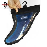Bleu fait sur commande De Résine De Fiber de verre de Carbone Simple Ailerons de Surf Longboard Aileron Centre D'aileron