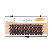 Plateau de cils en grappe faits à la main, 60 faux cils pré-coupés, volume doux, naturel, confortable, réutilisable