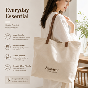Sacs fourre-tout surdimensionnés en toile de coton durable avec longues poignées en corde, logo personnalisé – Idéal pour le sport, le <span class=keywords><strong>yoga</strong></span>, le pilates, la gym, le fitness et le transport de charges - Product Image 1