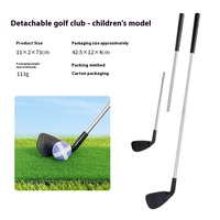 Ensemble de jouets de golf portables pour enfants droitiers, comprenant un wedge en métal et un mallet en acier allié, pour les sports de plein air et les jeux parent-enfant