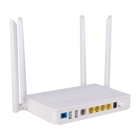 Módem ONT HGU XPON WiFi6 de Doble Banda, Router ONU de Fibra GPON EPON con 4 Puertos Gigabit y 1 Puerto VOIP POTS