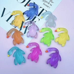 Customizable Luminous Candy Duck Junk Phone case Charms Resin Crafts Polyresin Keychains for Decoration