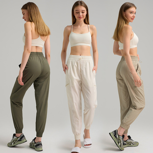 Pantaloni Cargo estivi larghi e traspiranti ad asciugatura rapida ad alta elasticità da <span class=keywords><strong>donna</strong></span> pantaloni sportivi Casual da esterno con elastico in vita - Product Image 1