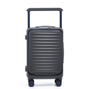 Valise intelligente multifonctionnelle pour voyages d'affaires, ouverture frontale, port de chargement USB, porte-gobelets, crochet latéral, pour l'embarquement - Vente en gros usine - Product Image 2