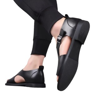 Sandalias de Hombre de Cuero Genuino, Clásicas, para Exteriores, Verano, Antideslizantes, para Playa, Transpirables, Casuales, con Suela Suave - Product Image 5