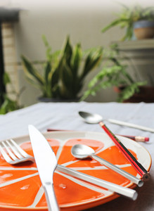 Posate Set brillante oro/argento con manico esagonale forgiato in acciaio inox per casa Hotel Wedding evento uso servizio per 4 - Product Image 2