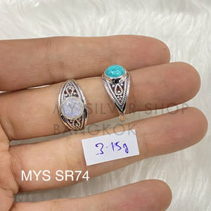 แหวนพลอยช่างฝีมือทำจากเงินสเตอลิงเครื่องประดับเงินสำหรับผู้หญิง - Product Image 1