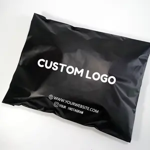 Bolsa de correo de poliéster para ropa, logotipo personalizado multicolor, paquete misterioso, envío de plástico