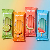 Sacs à glaces personnalisés en plastique transparent scellable, écologiques, avec logo sur mesure, vente en gros